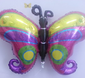 Folienballon Schmetterling bunt