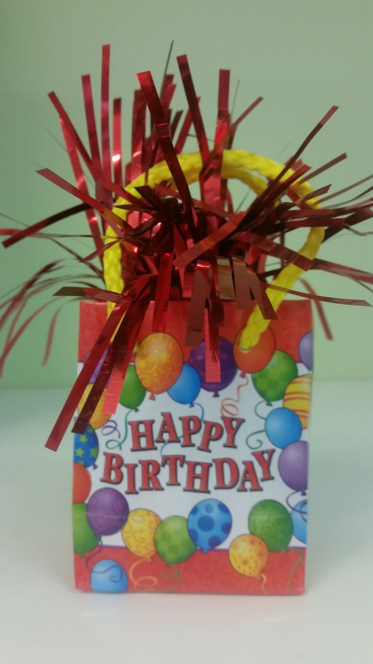 Luftballonhalter bunt Happy Birthday