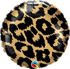 Folienballon Leoprint, rund; 45 cm