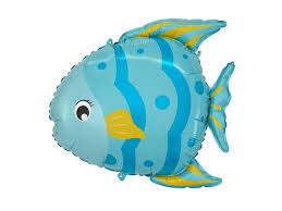 Folienballon blauer Fisch
