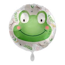 Folienballon Froschgesicht - 45cm; rund