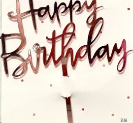 Cake Topper Happy Birthday; rosègold