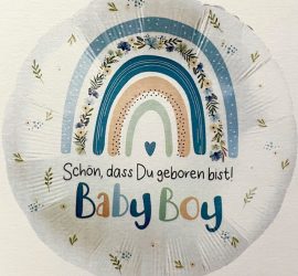 FLB BabyBoy - wie schön, dass Du geboren bist! Mit Regenbogen