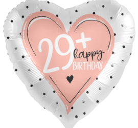 Folienherz 29+ happy BIRTHDAY; 45cm und 71cm