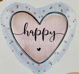 Folienherz `Happy Anniversary´; 45cm