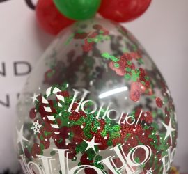 Stufferballon - Geschenk im Ballon - HO HO HO - Weihnachtsballon